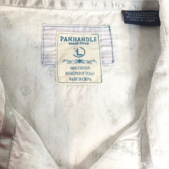 Panhandler cotton bling pearl snap women’s shirt L - Picture 6 of 8